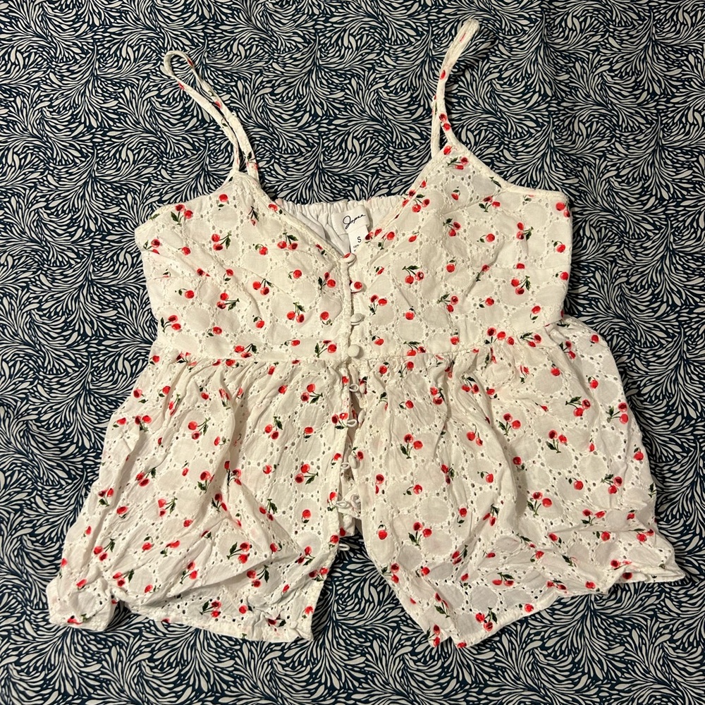 Cherry Spaghetti Strap Top